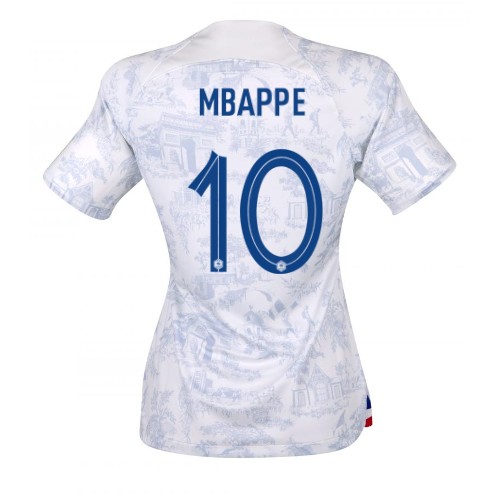 Frankrike Kylian Mbappe #10 Bortatröja Kvinnor VM 2022 Kortärmad